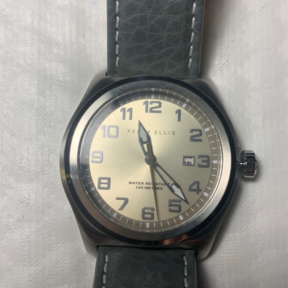 Perry Ellis Men’s Elegant Watch. Silver - With Date - Picture 2 of 8